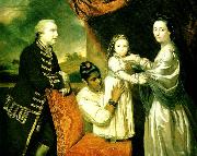 Sir Joshua Reynolds george clive with his family and an indian maidservant oil painting artist